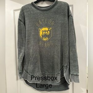 Pressbox Gray and Yellow Baylor Bears Sweatshirt